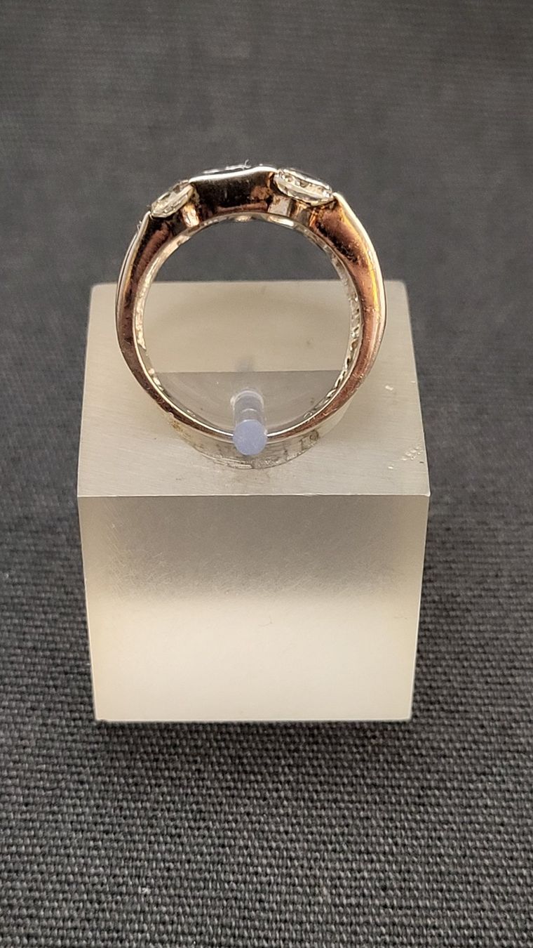 Anelli: Silberring 925 mit geschliffenen Steinchen – Usato da Basel venduto da spinne02 4