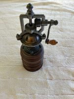 Moulin à café manuel ancien en bois et métal patiné