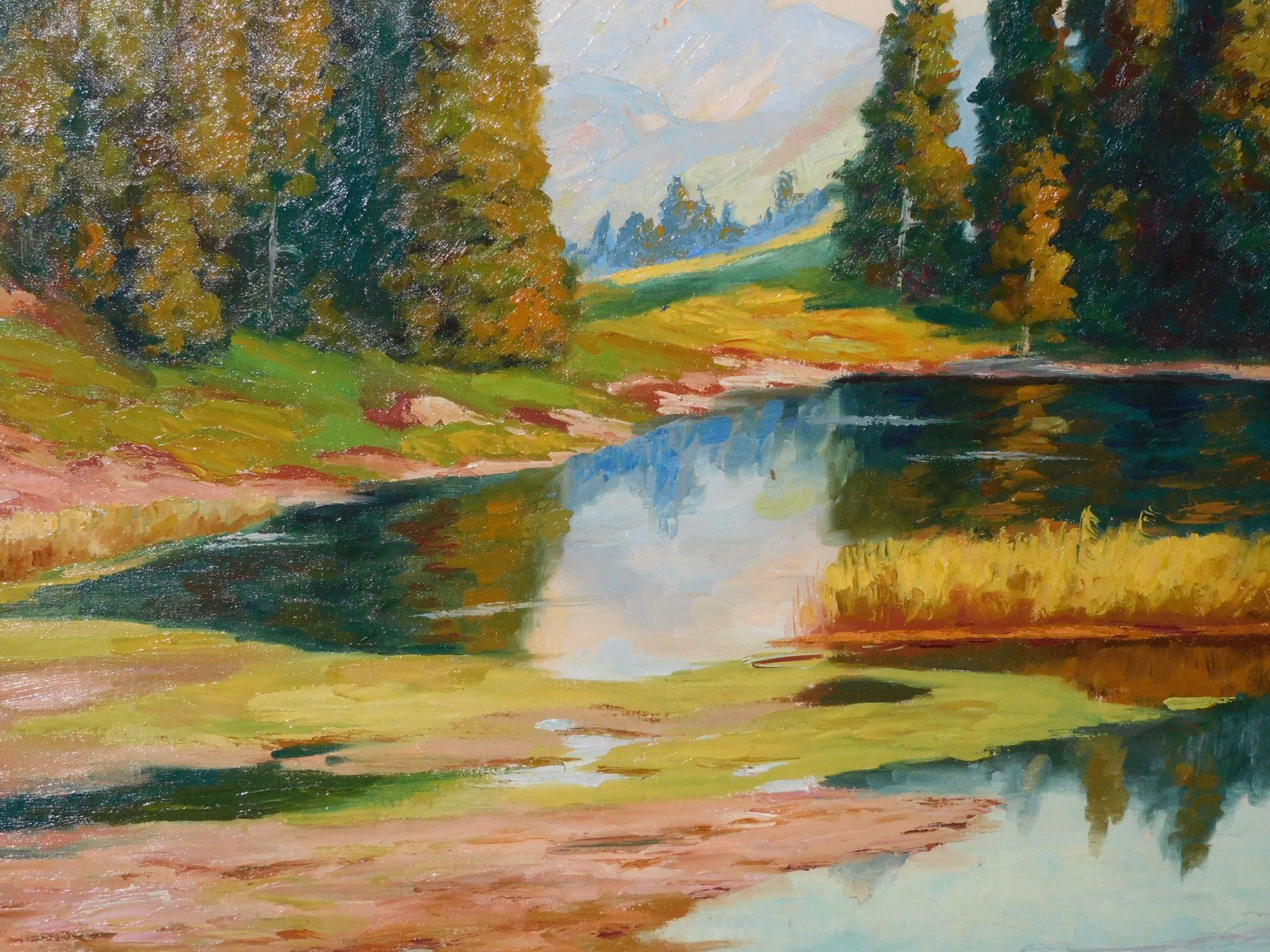 Gemälde: Kunst Ölgemälde Landschaftbild   Kunst Ölbild  altes Gemälde – Gebraucht aus Sursee von 76 6