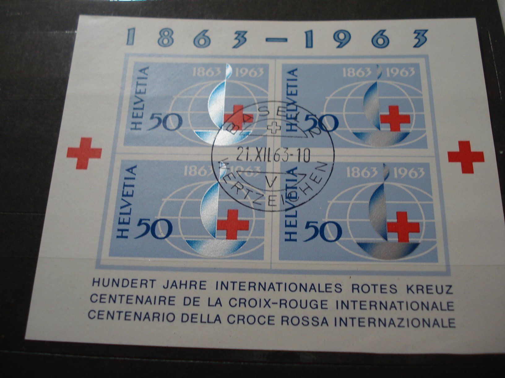 Tutti i francobolli: Block 1963 Rotes Kreuz, o Basel Wertzeichen – Usato da Niederwil AG venduto da morostahu
