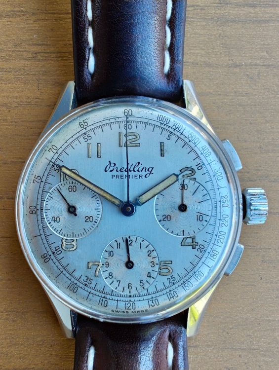 BREITLING Premier 787 Chronograph Tricompax ca. 1950 Kaufen auf Ricardo