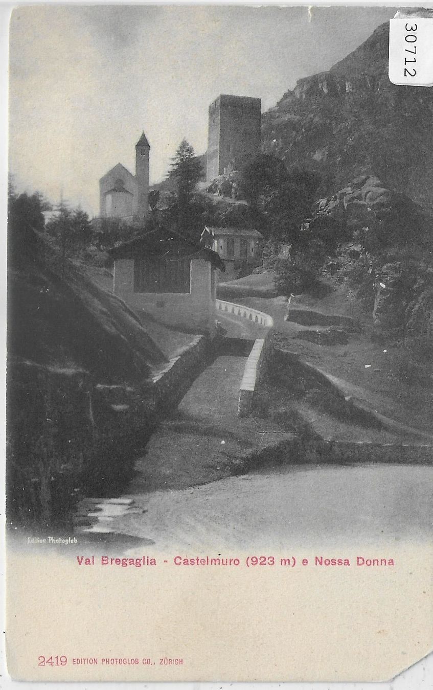 Cartoline postali: Val Bregaglia - Castelmuro e Nossa Donna – Usato da Ettingen venduto da Kartenplanet