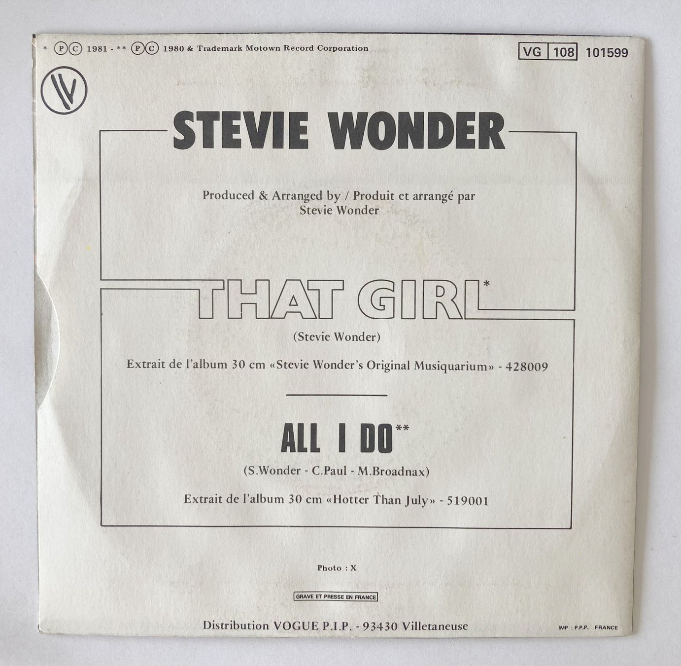 Dischi in vinile: STEVIE WONDER - THAT GIRL – Usato da Bottens venduto da hotter-than-hell 1