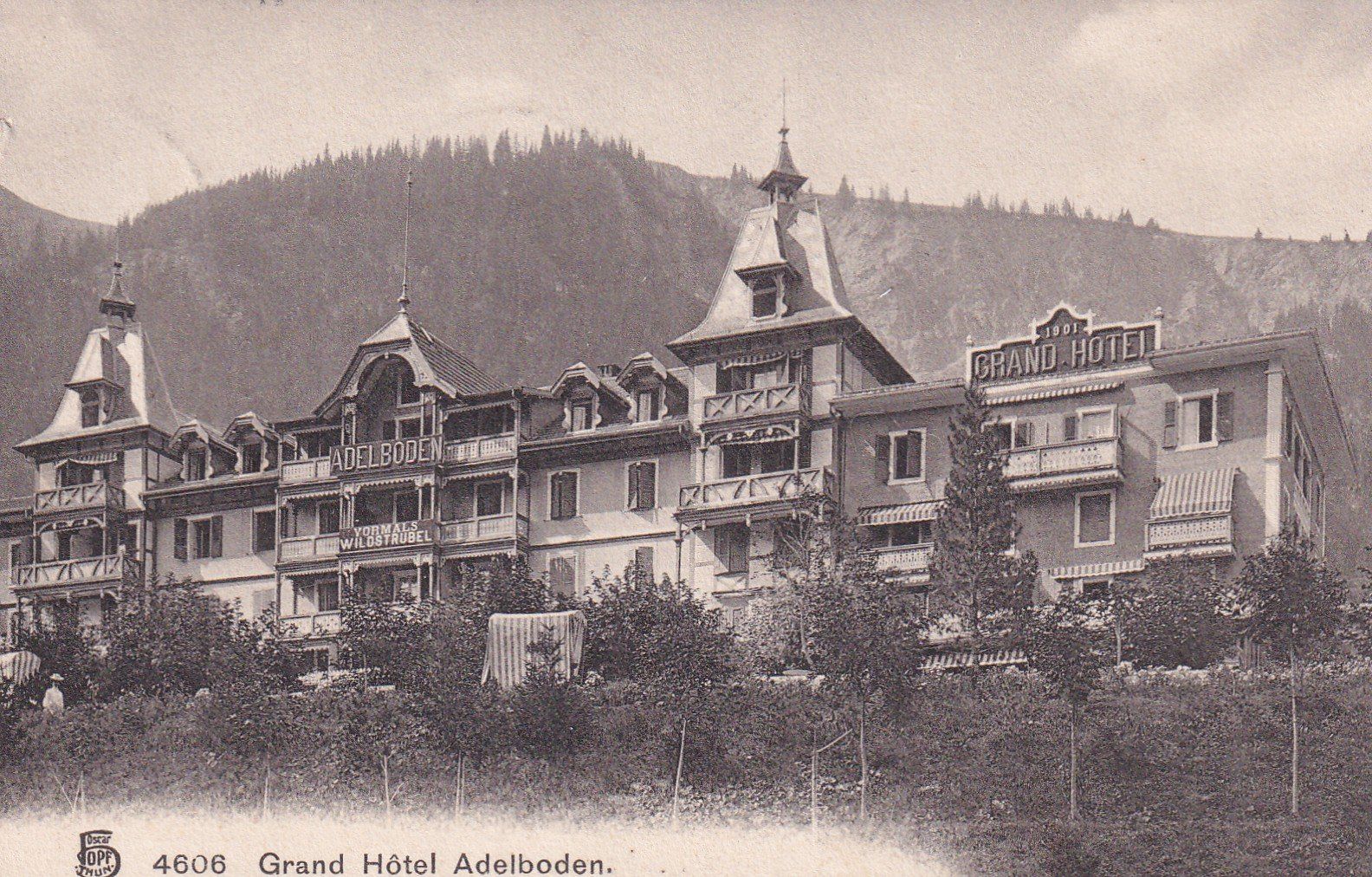 Cartoline postali: Grand Hôtel Adelboden N° 4606  1908 – Usato da Cormoret venduto da Pascalll2001