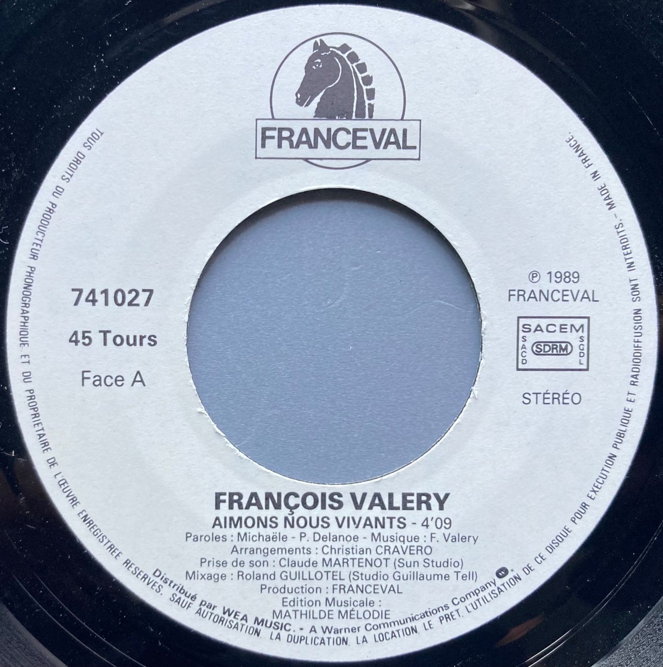 Dischi in vinile: FRANCOIS VALERY - AIMONS-NOUS VIVANTS – Usato da Poliez-Pittet venduto da Newtown-Records 2