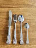 4er Silberbesteck Sola 100, Messer, Gabel, Löffel, neuwertig