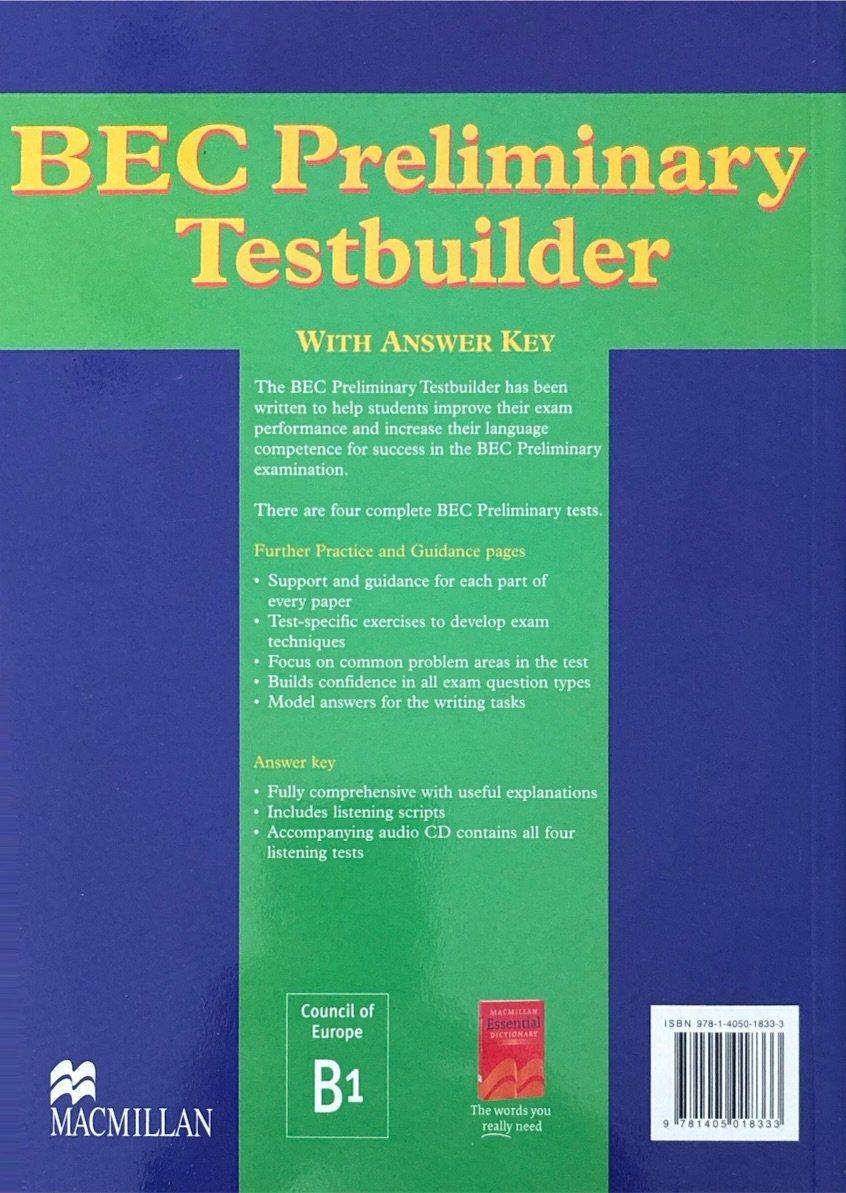 Libri: BEC Preliminary Testbuilder – Nuovo (secondo la descrizione) da Sarnen venduto da Livres 1