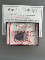 ECHTES Stück Steinkohle aus dem Wrack der TITANIC