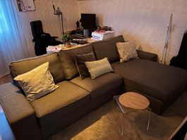 Gemütliche Ecksofa, dunkelgrau, top Zustand!...