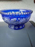 Kristallschale blau