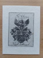 Exlibris Künstler unbekannt - Orig. Radierung Heraldik