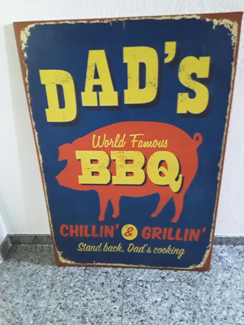 Foto & Immagini: LEINWANDBILD - "DAD'S WORLD FAMOUS BBQ" - VINTAGE – Usato da Bilten venduto da konrad7321 3