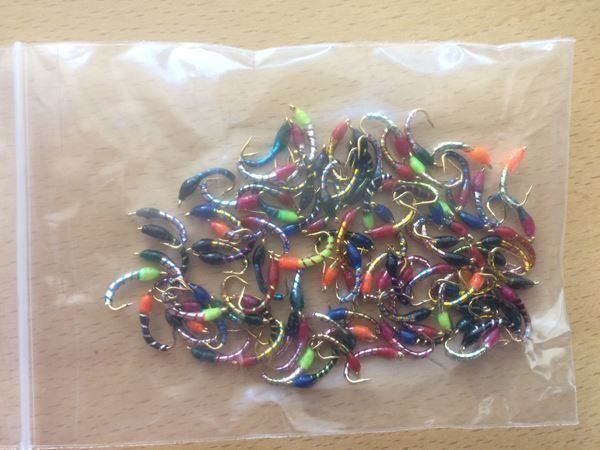 Köder: 100 Stk. Felchen Nymphen, Gr. 10/12/14 oder 16 – Neu (gemäss Beschreibung) aus Arbon von Helmuth 1
