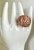 Statement Ring Roségolden Spiral Design durchbrochen Gr. 62