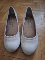 Absatzschuhe beige Wildleder Gr. 38