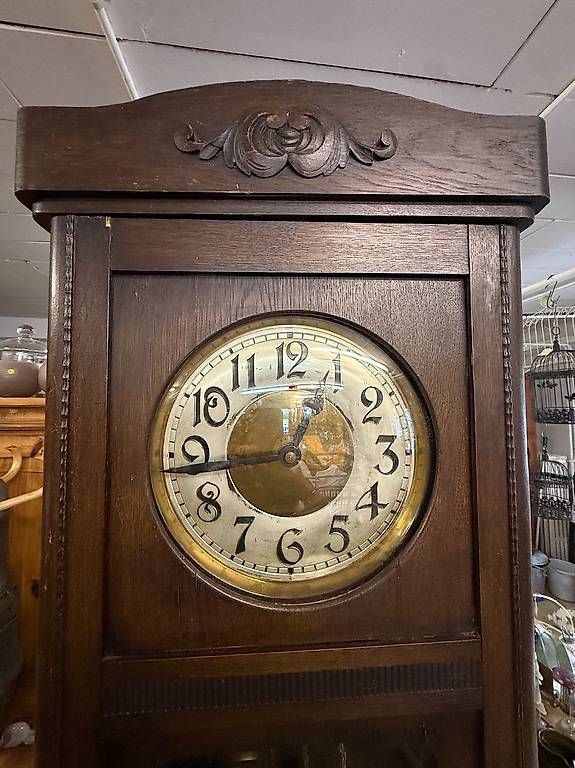 Orologi da terra & Orologi da parete: Jugendstil Standuhr im Holzkasten, Eiche, – Usato da Koblenz venduto da Kbaldinger 1