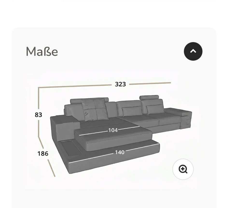 Divani: Ecksofa mit Beleuchtung und Bettfunktion. – Usato da Ehrendingen venduto da cel_5tps 3