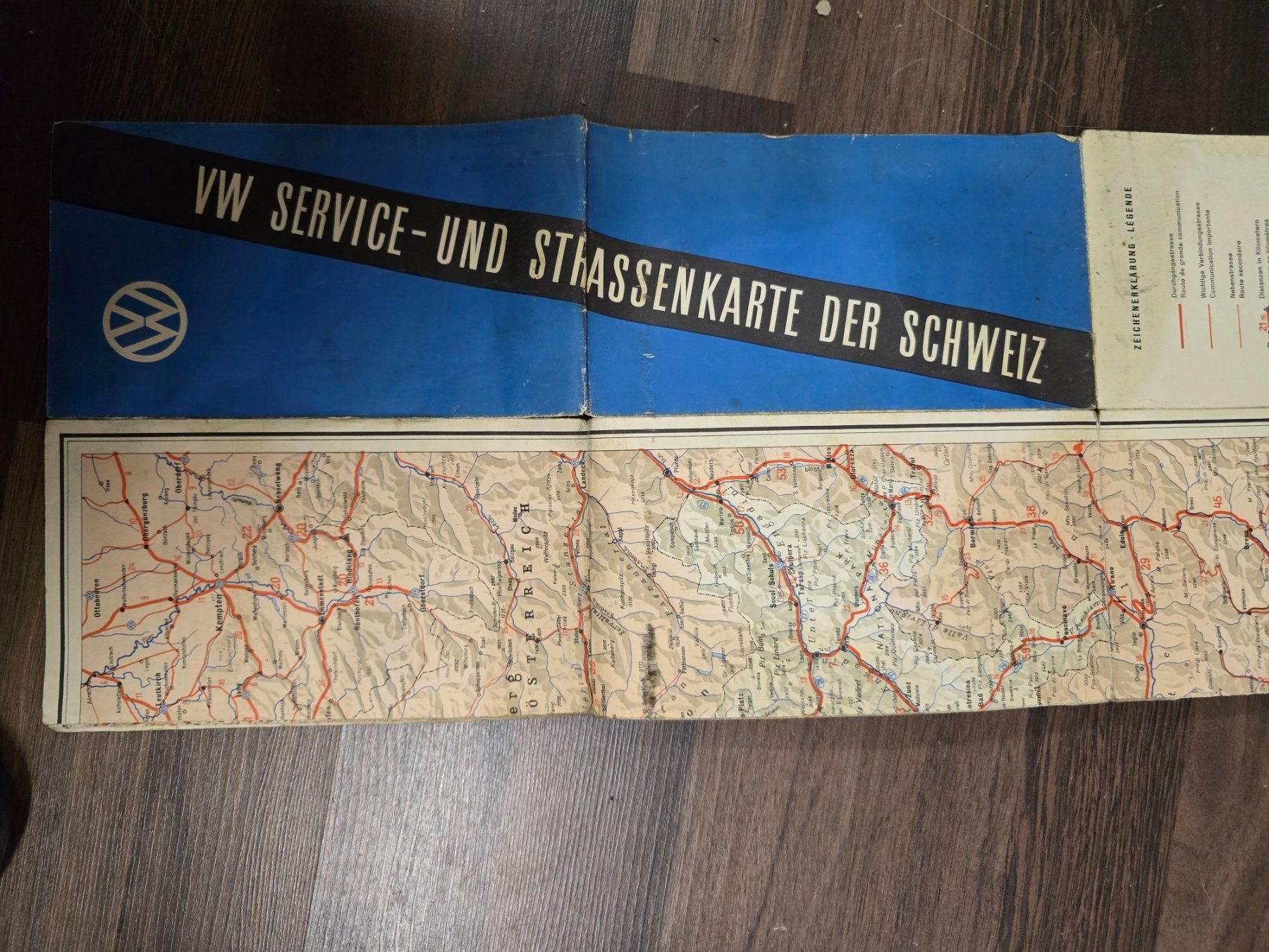 Cartes géographiques & atlas: VW Oldtimer Karte der Schweiz – D'occasion à Hüntwangen par Scarciglias-Antiques 1