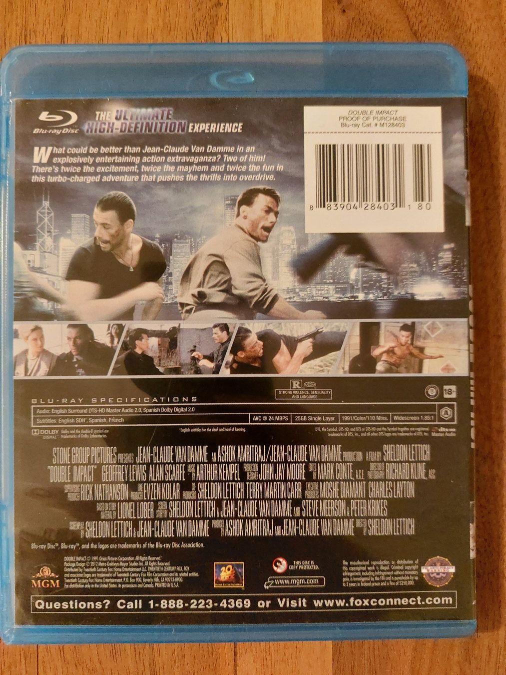 Tutti i DVDs: Blu Ray - Double Impact mit JCVD (1991) – Usato da Rheinfelden venduto da FilmAuktion 1