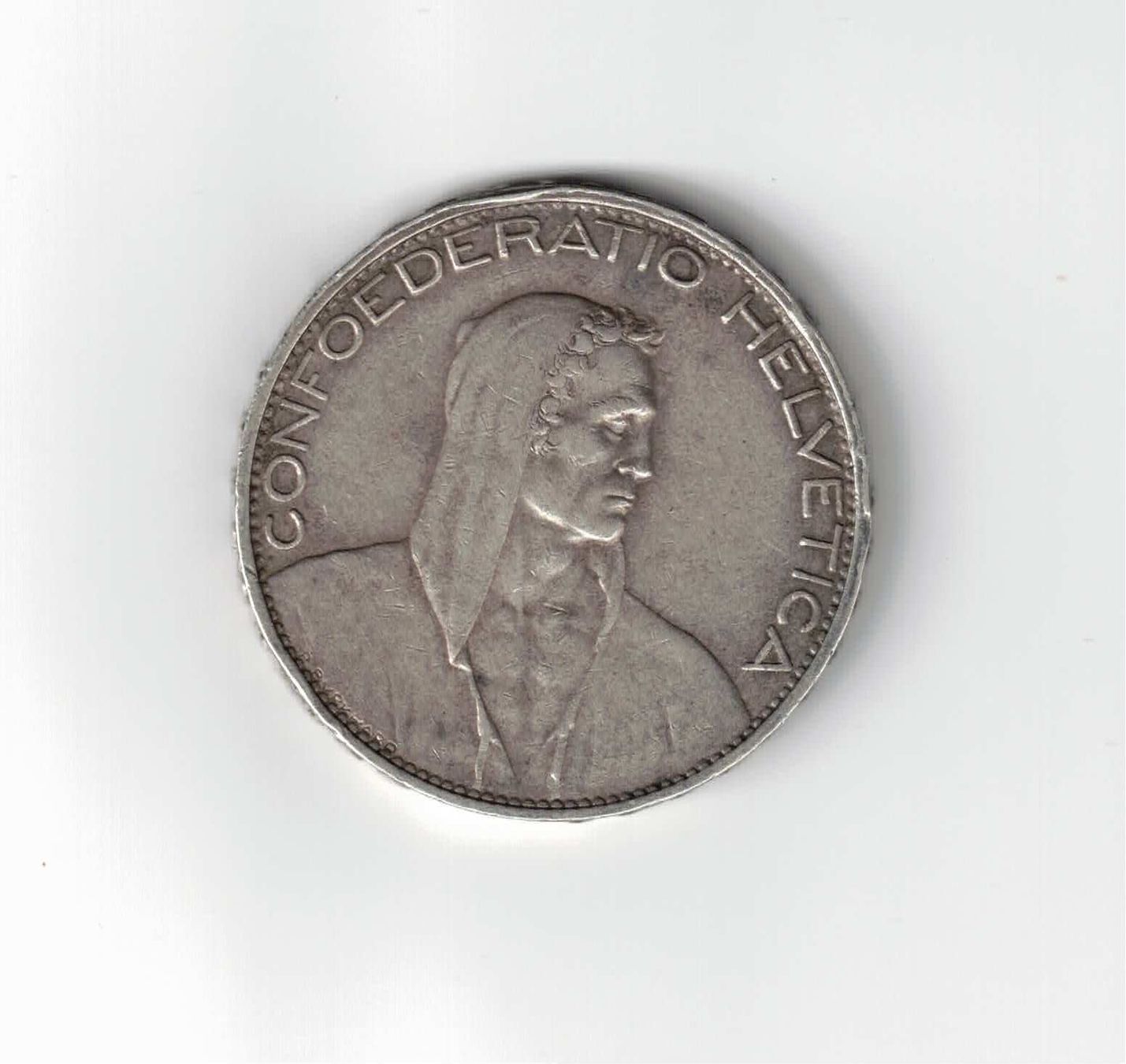 Alle Münzen: 1925 Grosse Fr. 5.- Silber – Gebraucht aus Bottmingen von Golferin 1