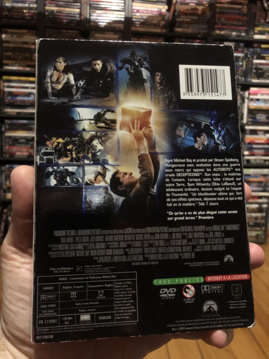 Tutti i DVDs: Transformers (francais) dvd – Usato da Lausanne venduto da fransadpop 1