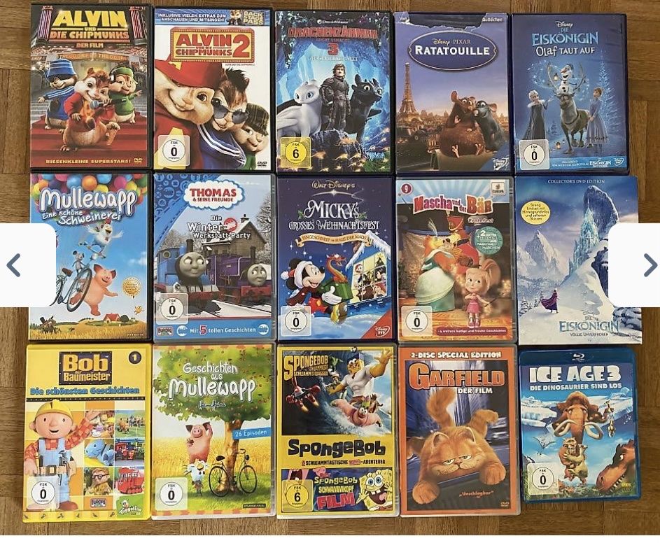 Tutti i DVDs: 25 Kinder DVDs Disney – Usato da Bronschhofen venduto da cami87