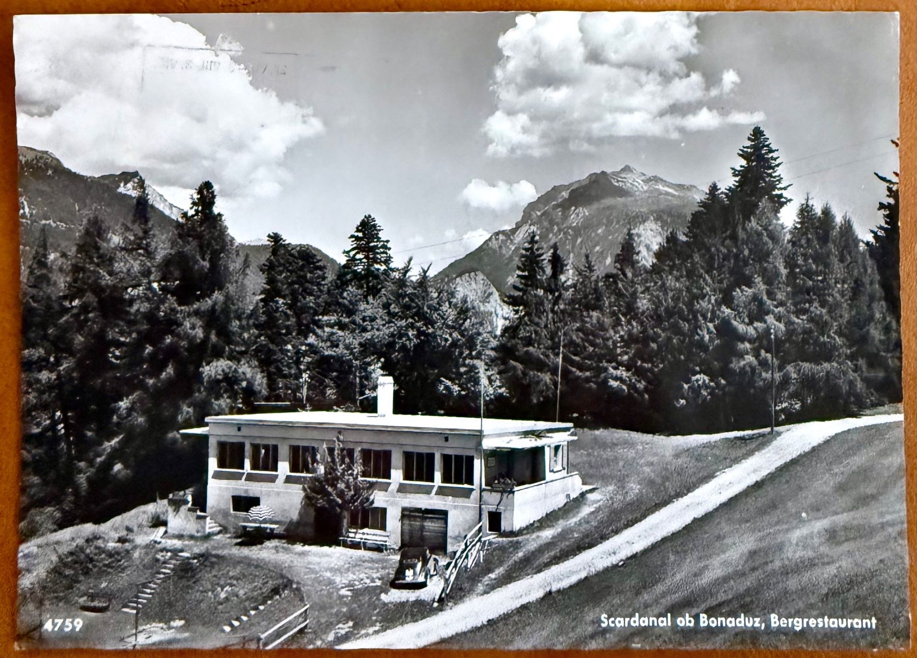 Cartoline postali: Bonaduz - Bergrestaurant Scardanal 1966 – Usato da Lutry venduto da Ediego