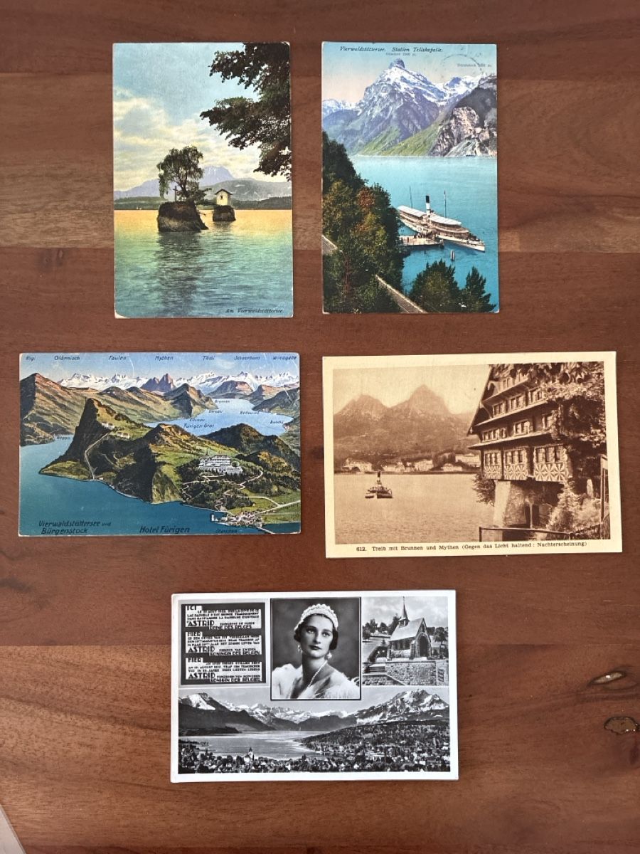 Cartoline postali: 8 Ansichtskarten Schweiz diverse vom Vierwaldstättersee – Usato da Oftringen venduto da Cla.vD.74 2