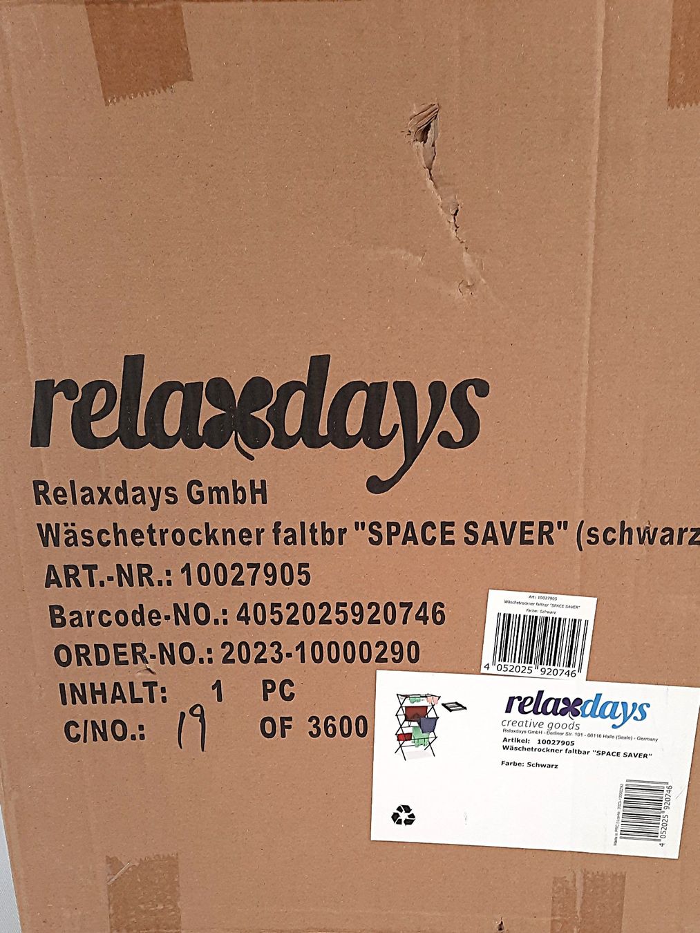 Wäscheständer: RELAXDAYS Wäscheständer – Neu (gemäss Beschreibung) aus Beinwil am See von Restwert_Beinwil 2