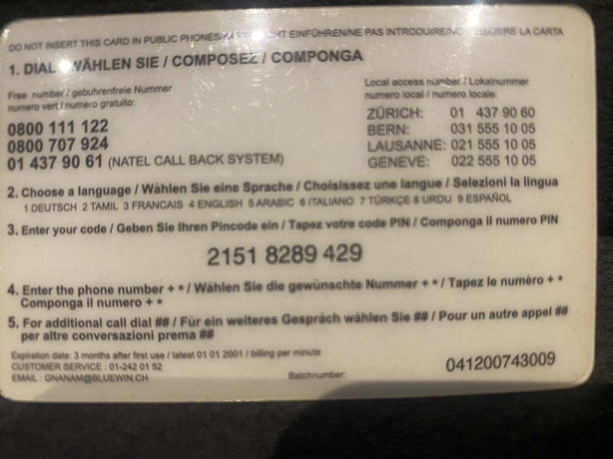 Telefon- & Taxkarten: Carte – Gebraucht aus Lausanne von babacard10 1