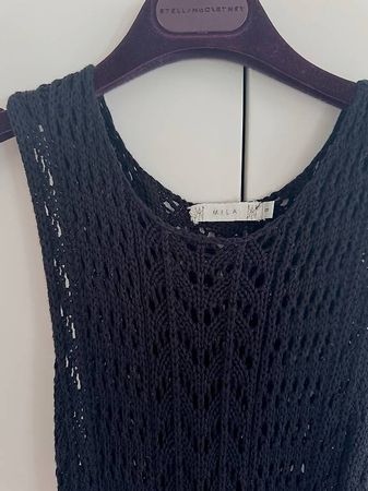 Mila Bali Sommer-Strickkleid Schwarz XS