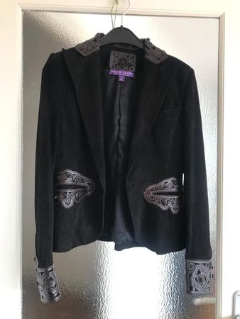 Suede Blazer mit  Leder Stickereien RALPH LAUREN COLLECTION