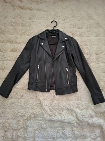 Veste en cuir The Kooples - Rock Biker Noir Taille XS