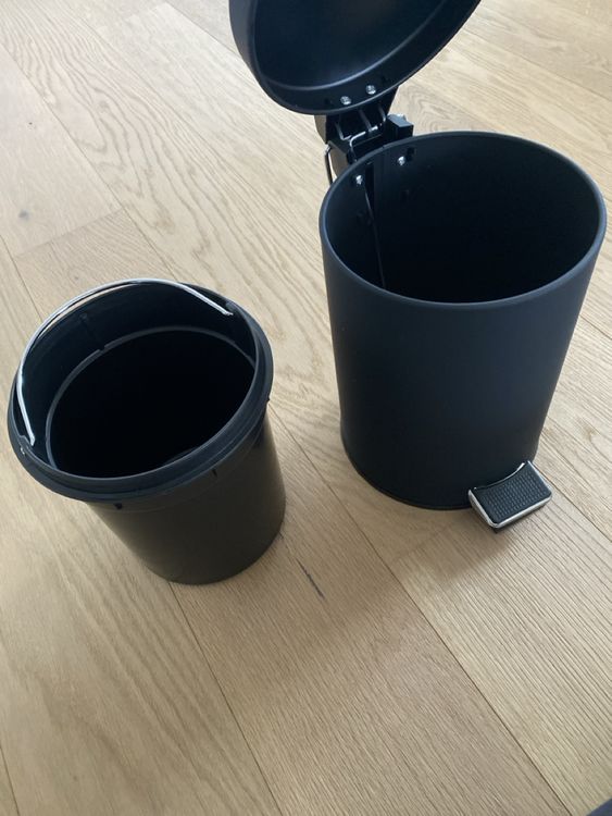Cestini per rifiuti: Mülleimer/Kosmetikeimer 3L mattschwarz inkl. Beutel – Nuovo (secondo la descrizione) da Winterthur venduto da ste_2f9p 1