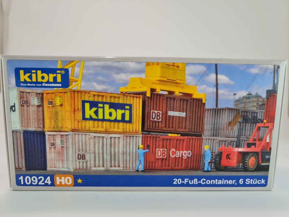 Kibri 38627 - H0 Conteneur De Bâtiment, 6 Pièces - Neuf
