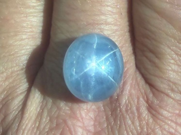 Pietre preziose: STERNSAPHIR gräulich/blau  22.55cts  Burma – Nuovo (secondo la descrizione) da Seftigen venduto da tigers12 5