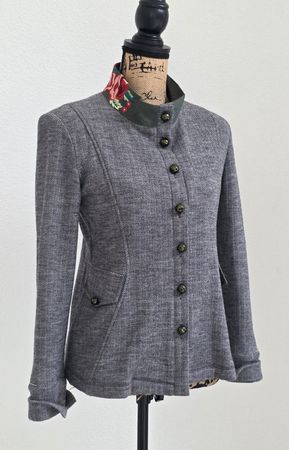 Trachtenjacke Basset Wolle grau Gr. 36