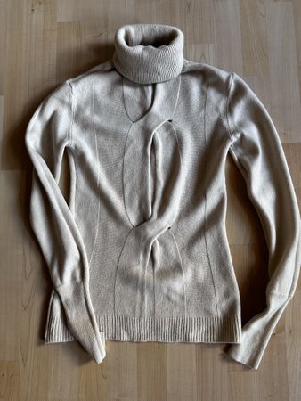 Tresoldi Cashmere Pull col roulé 100% cachemire beige 