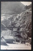 Antike Ansichtskarte Gotthard Eisenbahn bei Wasen, gelaufen 