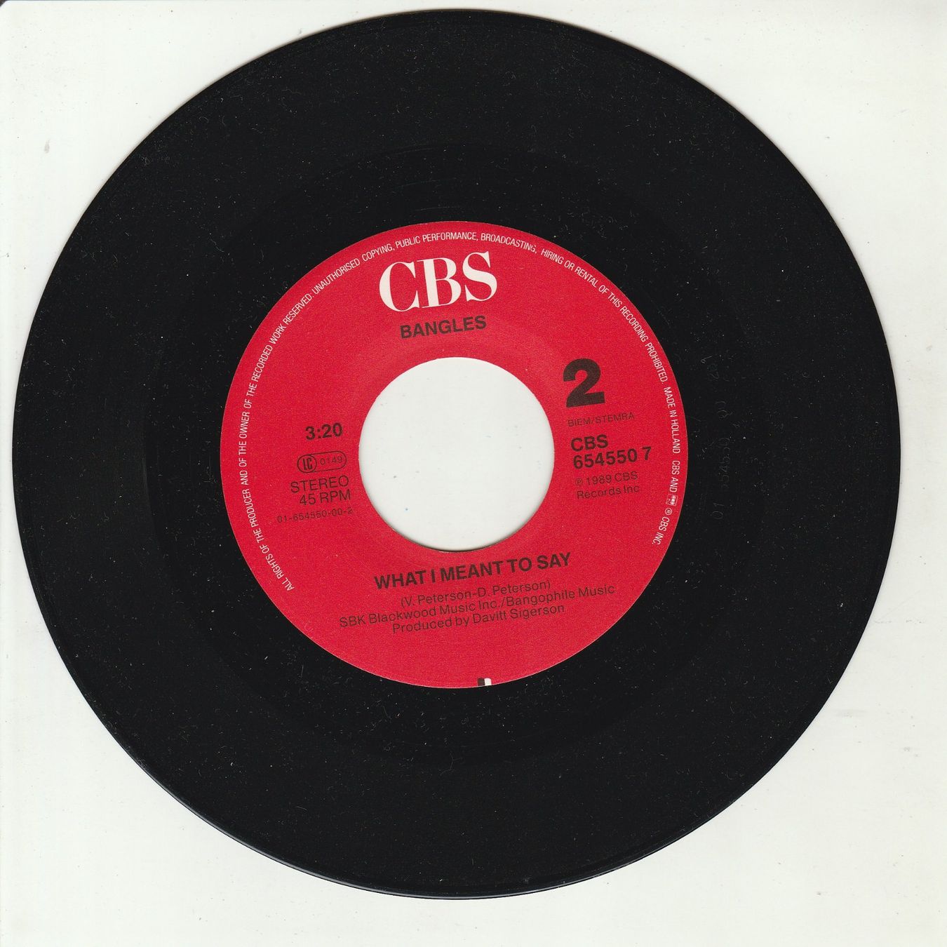 Vinyles: Bangles - Eternal Flame 7" Vinyl 1989 – D'occasion à Tübach par JamesStone 3