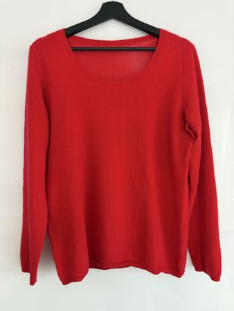 100% Kaschmirpullover in rot