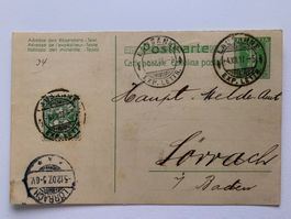 Postkarte von Lausanne nach Lörrach 04.12.1907
