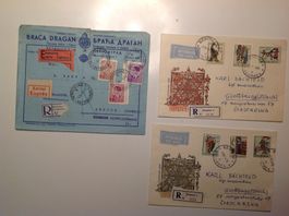 timbre - lettre / fragment - Yougoslavie  - Zurich 1940