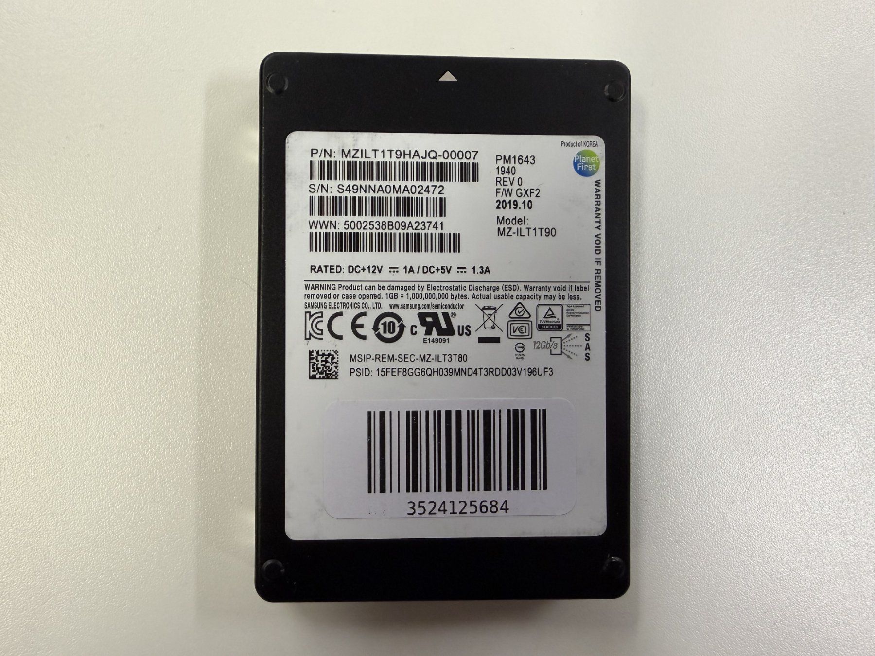 Samsung Dischi rigidi: Samsung PM1643 1.92TB – Usato da Pratteln venduto da HMW-Solutions