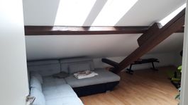 Ecksofa Stoff grau, ausziehbar - guter Zustand