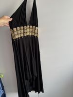 Sky Abendkleid Cocktail Kleid schwarz mit Gold Grösse S