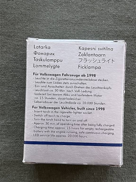 Lampade: VW Original Taschenlampe – Nuovo e nell'imballaggio originale da Nussbaumen AG venduto da sziszi89 1