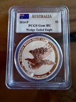 Australien 2014 Wedge Tailed Eagle 1 Unze Silbermünze PCGS