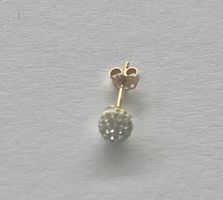 Boucle d'oreille unique et scintillante en or 18 carats, élé