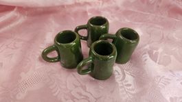 4 bicchierini cicchetti in ceramica verde